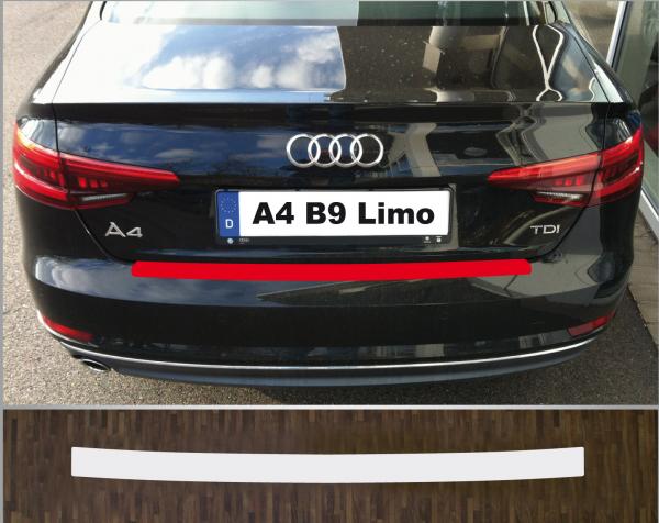 Lackschutzfolie Ladekantenschutz transparent 150 µm für Audi A4 B9 Limousine ab 2015